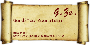 Gerócs Zseraldin névjegykártya